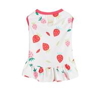 Chiens mignon imprimé robe avec anneaux de traction jupe printemps robes confortables adorables chats chiens jupes pour petite fille jupes pour grande fille avec impression couleur