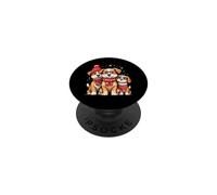 Chiens Mignons en Hiver écharpes et Chapeaux PopSockets PopGrip Adhésif
