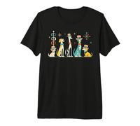 Chiens Modernes rétro du Milieu du siècle Style années 50 et 60 T-Shirt Haut de Gamme