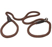 Chiens My Love Corde en nylon Slip Laisse pour chien Collier et laisse Style britannique 1,2 m de long, Large: 0.4" (10mm), marron