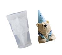 Chiens Ours Conception Silicone Glaçons Moules À Chocolat Saison Glaçons Cubes Plateau Idéal pour Les Fête D ' anniversaire Animaux Moules De Congélation