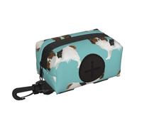 Chiens Papillon, mignon petit épagneul,Support de sacs à crottes Distributeur de sacs à déjections canines Fournitures pour animaux de compagnie