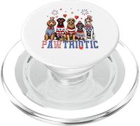 Chiens patriotes américains, Drapeau américain Pawtriotic du 4 Juillet PopSockets PopGrip pour MagSafe