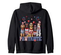 Chiens patriotes américains, Drapeau américain Pawtriotic du 4 Juillet Sweat à Capuche