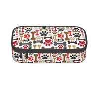 Chiens Paws and Bones Lovely Cartoon Étui à crayons spécial pour filles garçons, étui à crayons grande capacité grande pochette à crayons, sacs à crayons pour étudiants papeterie avec fermeture écla