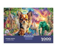 Chiens près de la mer Puzzle 1000 Pièces Educa Jouet Divertissement Créatif Décoration Intérieure Animaux Jeu Éducatif Challenge Toy Adultes Et Enfants À Partir De 14 Ans 38x26cm/1000pcs