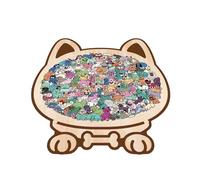 Chiens - Puzzle en bois coloré pour chiens style Morandi 115 pièces | Puzzle en bois 300 g en forme d'animal pour , , Noël