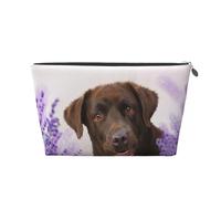 Chiens Retriever Labrador Brun Lavande, Trousse de Toilette Trousse de Maquillage Sac à cosmétiques Trousse de Toilette de Voyage Portable