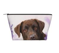 Chiens Retriever Labrador Brun Lavande, Trousse de Toilette Trousse de Maquillage Sac à cosmétiques Trousse de Toilette de Voyage Portable