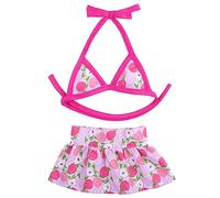 Chiens Robe de Plage pour Petits Chiens Mode Chiot Maillots de Bain Fleur Imprimé Bikinis Ensemble Jupe de Natation pour Bichons Teddydogs Maillots de Bain Vêtements