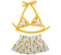 Chiens Robe de Plage pour Petits Chiens Mode Chiot Maillots de Bain Fleur Imprimé Bikinis Ensemble Jupe de Natation pour Bichons Teddydogs Maillots de Bain Vêtements