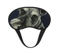 Chiens Schnauzer mignons à l'huile colorée,Masques de sommeil occultants, cache-yeux couvrants, masques de sommeil anti-lumière