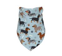 Chiens Teckel Bleu,Bavoir écharpe Triangulaire à Capuche réglable pour Animaux de Compagnie, Capuche Lavable adaptée aux Chiens et Chats de Petite, Moyenne et Grande Taille