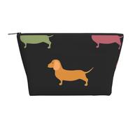 Chiens Teckel Mignons, Trousse de Toilette Trousse de Maquillage Sac à cosmétiques Trousse de Toilette de Voyage Portable