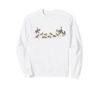 Chiens Western illustrés Cowboy Cavalier King Charles Spaniel Sweatshirt