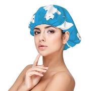 Chiens Westie qui courent,Bonnet de nuit en satin pour adulte - Bonnet de nuit élastique pour femme, couvre-cheveux de nuit