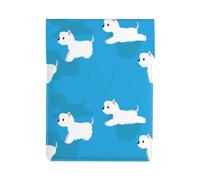 Chiens Westie Qui courent,Housse en Cuir synthétique pour Ordinateur Portable, Sacoche pour Ordinateur Portable, Sacoche pour Tablette