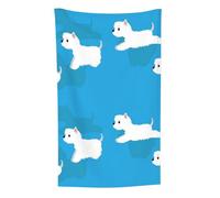 Chiens Westie Qui courent,Jeté de canapé, Couverture Chaude en Peluche pour la literie et Les Voyages, 76 x 127 cm