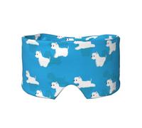 Chiens Westie qui courent,Masque pour les yeux bloquant la lumière Cache-yeux et cache-oreilles pour le sommeil