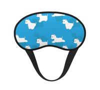 Chiens Westie qui courent,Masques de sommeil occultants, cache-yeux couvrants, masques de sommeil anti-lumière