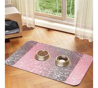Chiens Westie Qui courent,Tapis d'alimentation imperméable pour Animaux de Compagnie, Sets de Table pour Chats et Chiens pour la Nourriture et l'eau, Tapis de Nourriture en Cuir PU,40x60cm