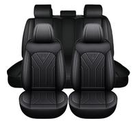 Chifeng Lot Complet de 5 Housses de Siège Auto en Imperméable et Respirant Protection Contre Les Griffes d'animaux pour Volkswagen Amarok Bora Golf Golf Plus Golf SV Jetta Passat Polo Tiguan (Noir)