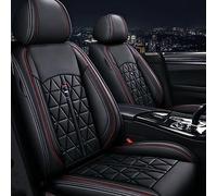 Chifeng Lot de 2 housses de siège de voiture pour siège avant Ford Puma en cuir, confortables, imperméables, résistantes à l'usure, respirantes, noires
