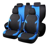 Chifeng Lot de 5 Housses de siège de Voiture pour Ford Edge Fiesta Focus K Plus Kuga Mondeo Puma Compatible airbag, Respirant, Facile à Installer et à Nettoyer. (Bleu)