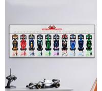 CHIFENMS Panneau mural pour Lego 77242-77251 F1 voiture de course, cadre mural compatible avec Lego 77243 77244 77249 77250, idées cadeaux pour ventilateurs de montage de voiture, mur uniquement