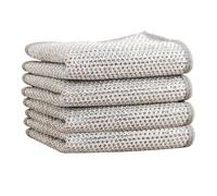 Chiffon à Vaisselle en Fil de Fer, Torchon Microfibre Vaisselle, Chiffons à Vaisselle en Fil Métallique Pour Humides et Secs, Chiffon de Nettoyage Anti-Rayure Pour Cuisine 4Pcs