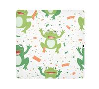 Chiffon adhésif pour appareil photo Motif grenouilles confettis carrés magiques autocollants pour objectif anti-rayures protecteur d'objectif sac de maquillage 35,1 x 35,1 cm, multicolore,
