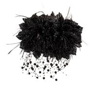 Chiffon Bead Claw Clips, Floral Tassel Jaw Grip Clamps, 13cm Thick Hair Clip with Reinforced Alloy Spring Support, Reliable Hairstyling Utility for Party Date Management