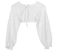 Chiffon Blanc Faux Col Amovible pour Chemisiers sans Manches | Style Classique, Effet Superposition Immédiat, Respirant, Usage Quotidien au Bureau, Automne et Hiver