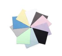 Chiffon de nettoyage pour lunettes et bijoux en ar Chiffon de polissage for bijoux en argent et or, multicolore, plusieurs tailles, 10 à 50 pièces(Mix 6x10 50pcs)