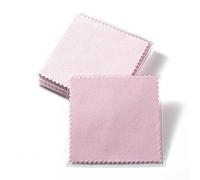 Chiffon de polissage pour l'argent Chiffon nettoyant for vernis argenté, 50 pièces, mouchoirs, serviettes, lingettes, outil de bijoux(Pink)
