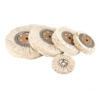 Chiffon de polissage résistant aux plumes avec noyau en fer pressé pour une finition uniforme pour métal, bois, plastique, acier inoxydable et bijoux (125 mm)