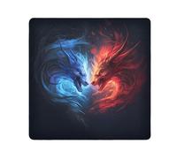Chiffon de protection pour appareil photo, motif dragon bleu, rouge, tissu autocollant magique pour objectif d'appareil photo, protecteur d'objectif et de maquillage, 35,1 x 35,1 cm, Multicolore,