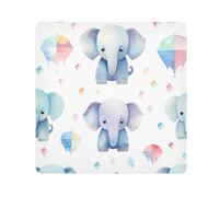Chiffon de protection pour appareil photo, motif éléphants, carrés magiques autocollants pour objectif, protection anti-rayures, sac de maquillage, 35,1 x 35,1 cm, Multicolore, 21.7x21.7in, Moderne