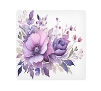 Chiffon de protection pour appareil photo, motif floral violet, tissu autocollant magique pour objectif, protection anti-rayures, sac de maquillage, 35,1 x 35,1 cm, Multicolore, 21.7x21.7in, Moderne