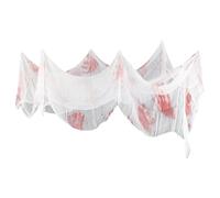 Chiffon effrayant , chiffon en gaze effrayant et effrayant | Tissu d'utilité avec empreintes de mains sanglantes d'Halloween | Fond d'horreur Maison hantée Décoration de Noël pour fêtes