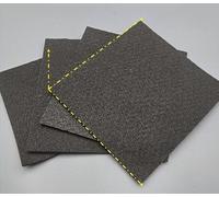 Chiffon en fibre de carbone hydrophile - Liquide d'électrode positive for batteries au zinc - Lot de 5 (10 x 10 cm) - Personnalisable(3mm thick)