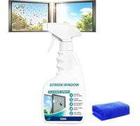 Chiffon et nettoyant en microfibre pour écrans de fenêtre, spray nettoyant pour écrans de fenêtre en mousse, spray d'élimination de la saleté des écrans de fenê/tre, spray nettoyant pour (1pcs)