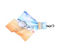 Chiffon Imprimé Floral pour Lunettes de Nettoyage Porte-clés en Fibre | Format Voyage, Cordon Intégré avec Mousqueton et Pochette, pour Écrans de Smartphone et Surfaces Délicates