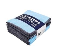 Chiffon - Lavette - Microfibre ménage - Entretien de la Maison - Torchon - Chiffon vitre - Ménage - Delaisy Kargo 123129BU Chiffon lavette microfibre, 80% Polyester/20% Polyamide, Bleu (Pack de 10)