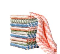 Chiffon Microfibre Chiffon de nettoyage, tampon absorbant for casseroles, vaisselle de cuisine, chiffon de nettoyage, serviette, serviette, chiffon Microfibre ( Color : Random Color 22x22cm , Size : 1