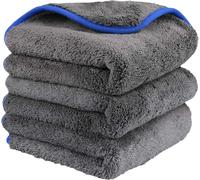 Chiffon Microfibre Voiture Moto,3pcs Chiffon De Polissage Premium,Chiffons De Nettoyage De Séchage Pour Soin Doux De Voiture 40 X 40cm,1200 Gsm