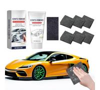Chiffon Nano Éliminateur de Rayures Voiture,Kit Réparation Rayures avec 6x Lingettes Nano+Pâte Polissage 60g,Réparateur Carrosserie Auto pour Peinture & Brillance,Élimine Micro-Rayures sans Polissage