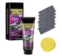 Chiffon Nano Éliminateur de Rayures Voiture, pâte de polissage de réparation de peinture de voiture, avec 6x Lingettes Nano + Pâte Polissage 120g, Scratch Remover for Deep Scratch Repair