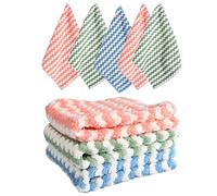 Chiffon Nettoyant Microfibre,Chiffons de Nettoyage en Microfibre,5Pcs Chiffons Microfibre de Nettoyage Chiffon de Nettoyage en Microfibre Multifunction Torchons de Nettoyage Chiffon(25 * 25CM)