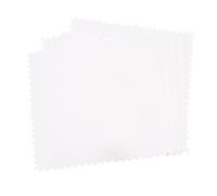 Chiffon Polissage Argent Chiffon de polissage argenté Double face, 50 pièces, chiffons d'essuyage couleur réutilisables for colliers, bagues, outils bijouterie, fournitures nettoyage(White 8x8cm)